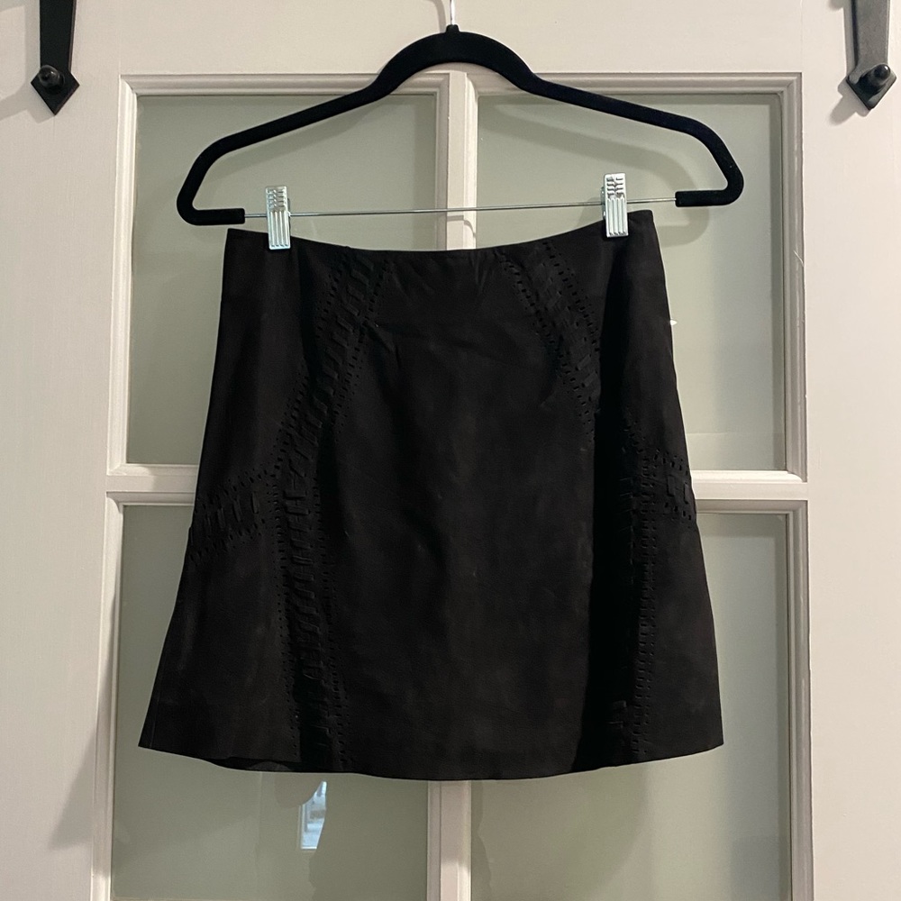 Suede rebecca minkoff western whipstich skirt